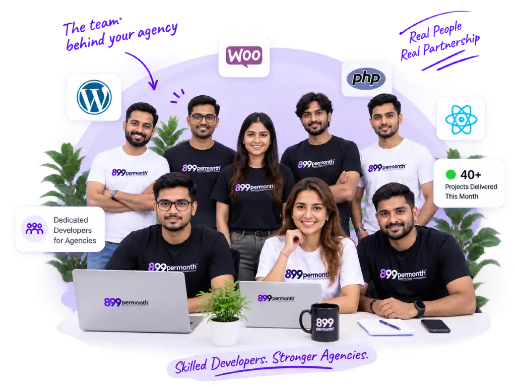 899permonth dedicated development team for agencies
